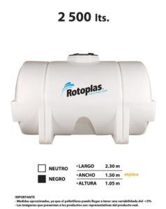 TANQUE PARA REMOLQUE 2,500 LITROS Ref. 20%