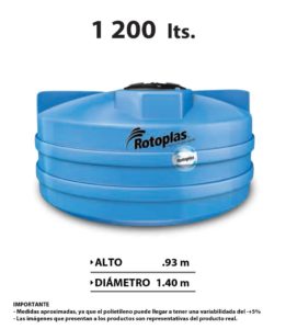 Cisterna Rotoplas 1200 litros